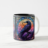 ガラス不気味張りのステンドグラス ツートーンマグカップ (正面右)