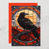 ガラス不気味張りのステンドグラス 招待状 (正面/裏面)