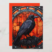 ガラス不気味張りのステンドグラス 招待状 (正面/裏面)