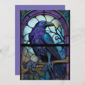 ガラス不気味張りのステンドグラス 招待状 (正面/裏面)