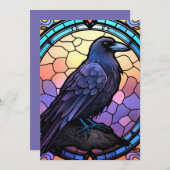 ガラス不気味張りのステンドグラス 招待状 (正面/裏面)