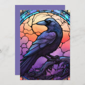 ガラス不気味張りのステンドグラス 招待状 (正面/裏面)