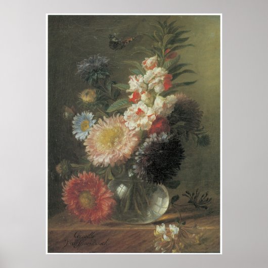 ガラス中国のの花瓶のマスターとバルサム, c.1830 ポスター (正面)