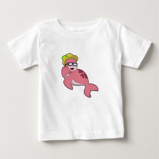 ガラス付きシール.PNG ベビーTシャツ (正面)