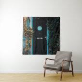 ガラス付き緑木戸 タペストリー (インサイチュ)