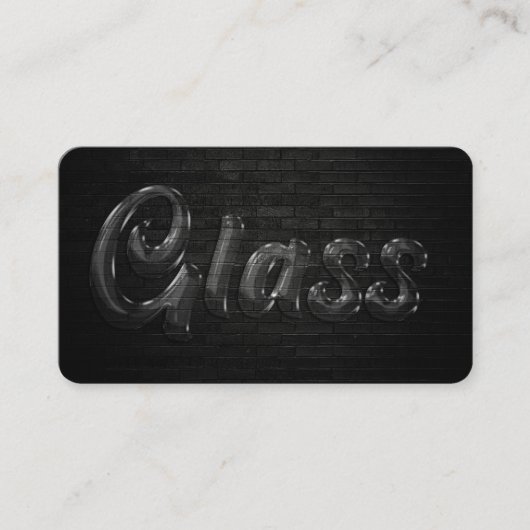 ガラス会社 名刺 (正面)