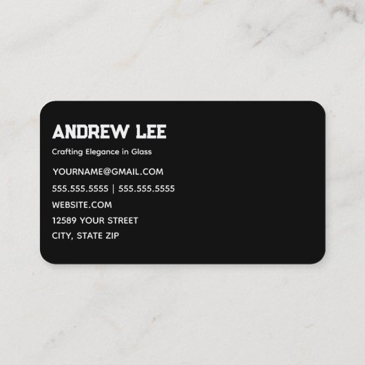 ガラス会社 名刺 (裏面)