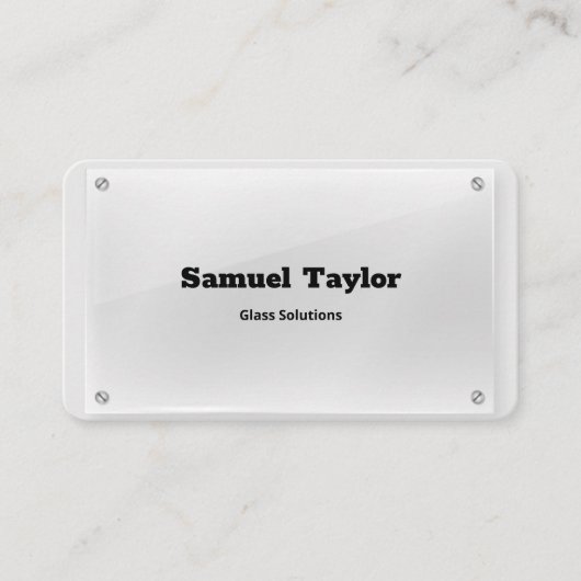 ガラス会社 名刺 (正面)