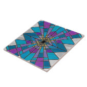 ガラス光線の青および紫色を汚して下さい タイル (側面)