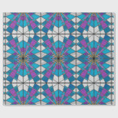 ガラス光線の青および紫色を汚して下さい ラッピングペーパー (フラット)