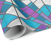 ガラス光線の青および紫色を汚して下さい ラッピングペーパー (ロールコーナー)