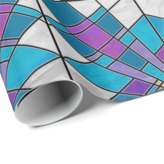 ガラス光線の青および紫色を汚して下さい ラッピングペーパー (ロールコーナー)