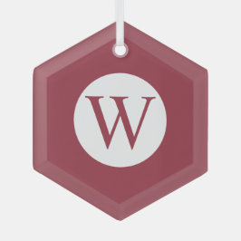 ガラス六角オーナメントパーソナライズされたモノグラム ガラスオーナメント