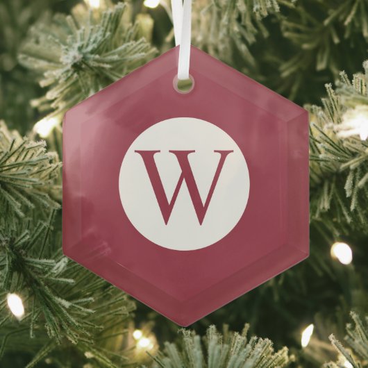 ガラス六角オーナメントパーソナライズされたモノグラム ガラスオーナメント (インサイチュ)