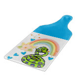 ガラス切り板スネークレインボーブルー カッティングボード (角)
