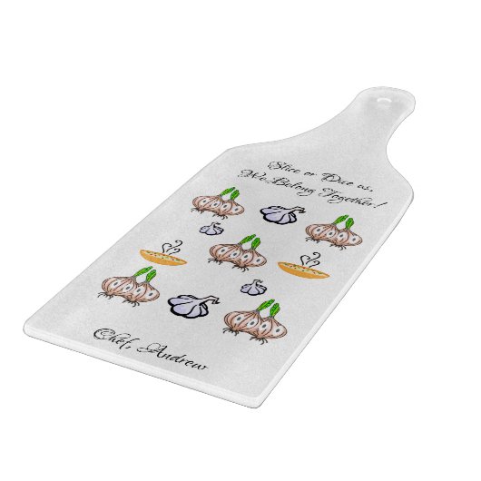 ガラス切り板タマネギにんにくスープ私たちが属している カッティングボード (角)