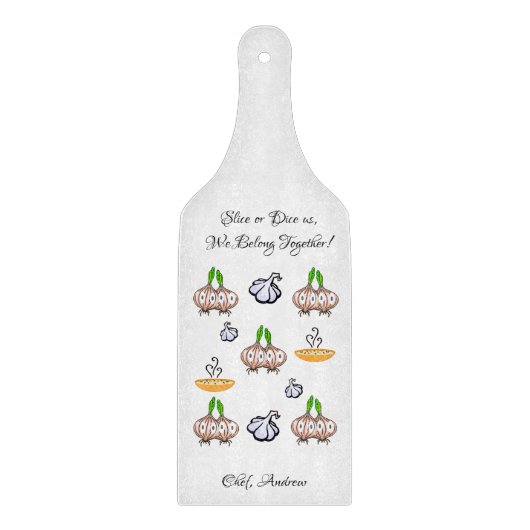 ガラス切り板タマネギにんにくスープ私たちが属している カッティングボード (正面)