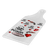 ガラス切り板バレンタインデー毒 カッティングボード (角)