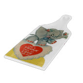 ガラス切り板バレンタインデー象 カッティングボード (角)