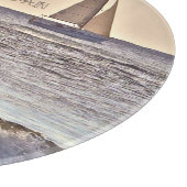 ガラス切りBD/海の上のローンセーリングボート カッティングボード (角)