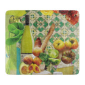 ガラス切削板グリーンメキシカンタイル カッティングボード (正面)