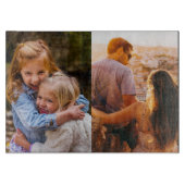 ガラス切断ボードあなたの2写真エッジプリント カッティングボード (正面)