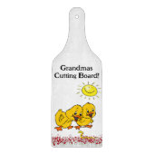 ガラス切断ボードイエローチックスフローラ カッティングボード (正面)