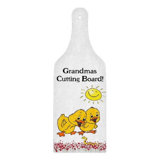 ガラス切断ボードイエローチックスフローラ カッティングボード (正面)