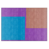 ガラス切断ボード上の2つの四角形 カッティングボード (正面)