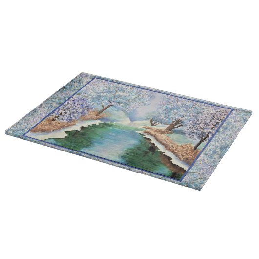 ガラス切断板の冬の反射 カッティングボード (角)