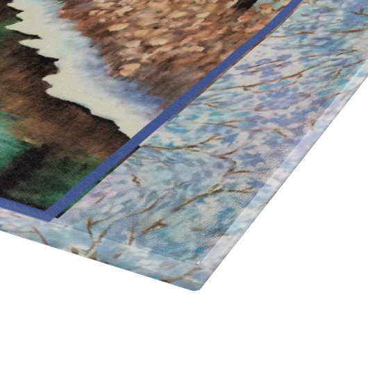 ガラス切断板の冬の反射 カッティングボード (角)