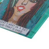 ガラス切断BOARD-YESTERDAY私はダイエットで行きました カッティングボード (角)