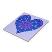 ガラス効果モザイクパープル/ブルー(ハート) タイル (側面)