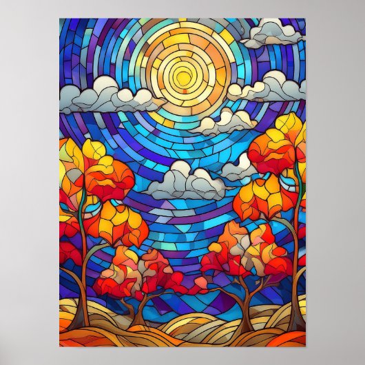 ガラス効果,デジモダンタルアートポスター,ウォールアート ポスター (正面)