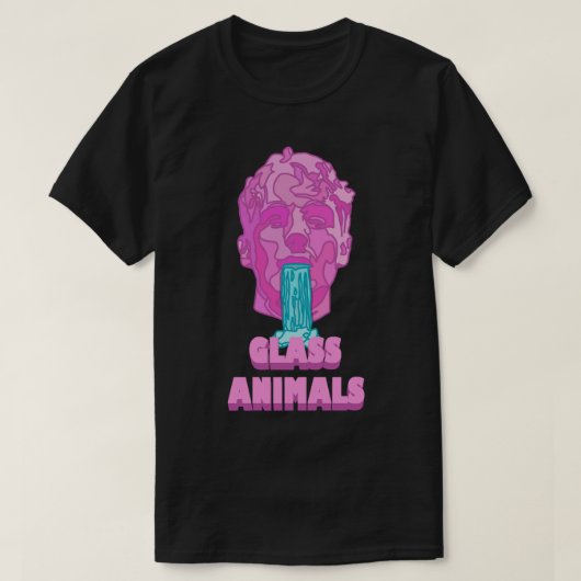 ガラス動物ソーダ滝ヘッドとロゴ Tシャツ (デザイン正面)
