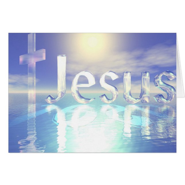 ガラス十字が付いているイエス・キリストの青空 (正面横)