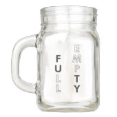 ガラス半分入った及び半分空っぽ メイソンジャー (裏面)