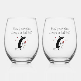 ガラス半熟ワイおもしろいントースト ステムなしワイングラス