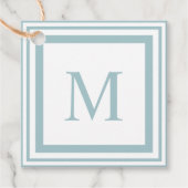 ガラス及びホワイトスクエア縁どモノグラム フェイバータグ (正面)