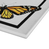 ガラス台所切削ボード（昆虫）オオカバマダラ、モナーク絵画ズ カッティングボード (角)