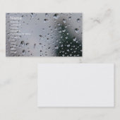ガラス名刺のプロフィールカードの低下を雨が降って下さい 名刺 (正面/裏面)