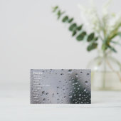 ガラス名刺のプロフィールカードの低下を雨が降って下さい 名刺 (スタンド正面)