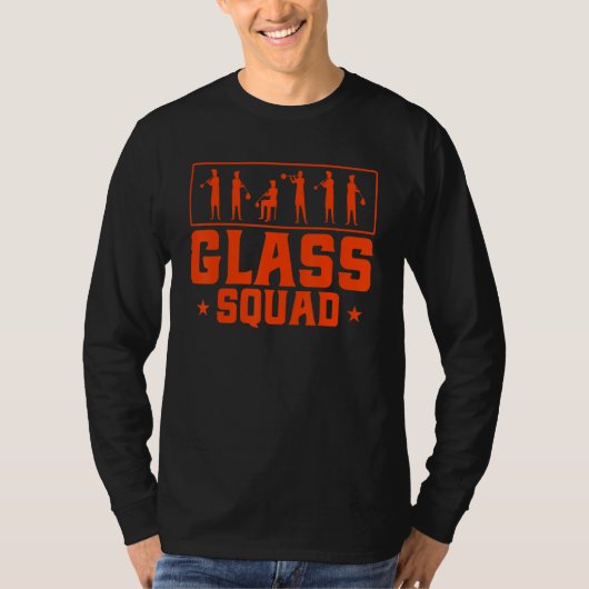 ガラス吹きガラス分隊ガラス送風機1 Tシャツ (正面)