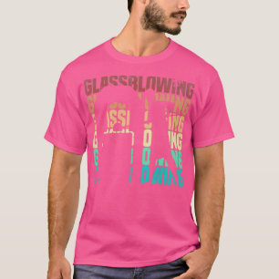 ガラス吹きガラス加工ランプシルエット Tシャツ