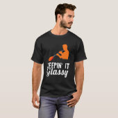 ガラス吹きガラス送風機吹管作業台 Tシャツ (正面フル)