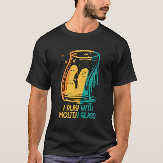 ガラス吹き出し – ガラス吹き Tシャツ (正面)