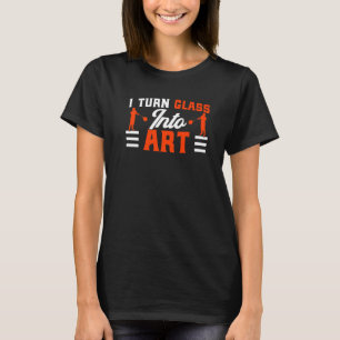 ガラス吹き込みガラスをガラス吹き込みに Tシャツ