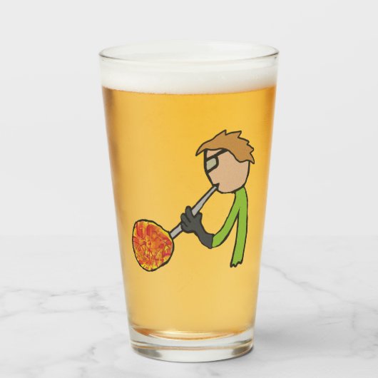 ガラス吹き タンブラーグラス (ドリンク正面)