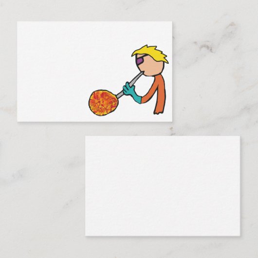 ガラス吹き 名刺 (正面/裏面)