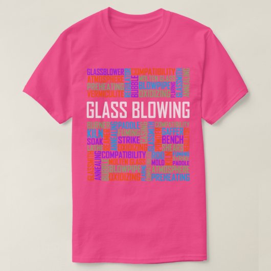 ガラス吹の言葉 Tシャツ (デザイン正面)